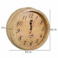 Continuum 9.5 in. Sauna Spa Finnish Analog Clock in Pine Wood Natural Wood CO3309836